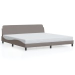 vidaXL Cadru de pat fără saltea, gri taupe, 200x200 cm, textil vidaXL Cadru de pat fără saltea, gri taupe, 200x200 cm, textil