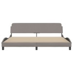 vidaXL Cadru de pat fără saltea, gri taupe, 200x200 cm, textil vidaXL Cadru de pat fără saltea, gri taupe, 200x200 cm, textil
