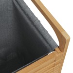 vidaXL Coș de rufe cu sac gri 32x30x36,5 cm, bambus vidaXL Coș de rufe cu sac gri 32x30x36,5 cm, bambus