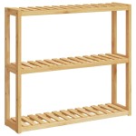 vidaXL Etajeră de baie cu 3 niveluri, de perete, 60x15x54 cm, bambus vidaXL Etajeră de baie cu 3 niveluri, de perete, 60x15x54 cm, bambus