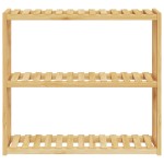 vidaXL Etajeră de baie cu 3 niveluri, de perete, 60x15x54 cm, bambus vidaXL Etajeră de baie cu 3 niveluri, de perete, 60x15x54 cm, bambus