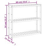 vidaXL Etajeră de baie cu 3 niveluri, de perete, 60x15x54 cm, bambus vidaXL Etajeră de baie cu 3 niveluri, de perete, 60x15x54 cm, bambus