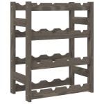 vidaXL Suport sticle de vin, 16 sticle, gri, lemn masiv de pin vidaXL Suport sticle de vin, 16 sticle, gri, lemn masiv de pin