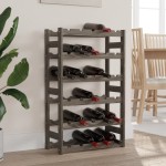 vidaXL Suport sticle de vin, 30 sticle, gri, lemn masiv de pin vidaXL Suport sticle de vin, 30 sticle, gri, lemn masiv de pin