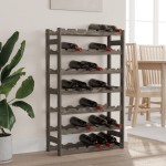 vidaXL Suport sticle de vin, 42 sticle, gri, lemn masiv de pin vidaXL Suport sticle de vin, 42 sticle, gri, lemn masiv de pin