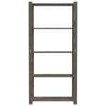 vidaXL Suport depozitare 5 niveluri gri, 80x38x170 cm, lemn masiv pin