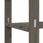 vidaXL Suport depozitare 5 niveluri gri, 80x38x170 cm, lemn masiv pin