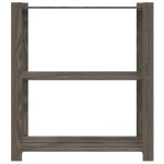 vidaXL Suport de depozitare 3 niveluri gri 80x38x90 cm lemn masiv pin vidaXL Suport de depozitare 3 niveluri gri 80x38x90 cm lemn masiv pin