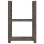 vidaXL Suport de depozitare 3 niveluri gri 60x38x90 cm lemn masiv pin vidaXL Suport de depozitare 3 niveluri gri 60x38x90 cm lemn masiv pin