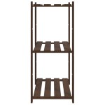 vidaXL Suport depozitare 3 niveluri, maro, 80x38x90 cm, lemn masiv pin vidaXL Suport depozitare 3 niveluri, maro, 80x38x90 cm, lemn masiv pin