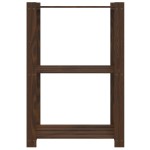 vidaXL Suport depozitare 3 niveluri, maro, 60x38x90 cm, lemn masiv pin