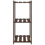 vidaXL Suport depozitare 3 niveluri, maro, 60x38x90 cm, lemn masiv pin