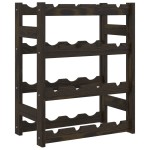 vidaXL Suport sticle de vin, 16 sticle, negru, lemn masiv de pin vidaXL Suport sticle de vin, 16 sticle, negru, lemn masiv de pin