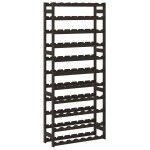 vidaXL Suport sticle de vin, 77 sticle, negru, lemn masiv de pin vidaXL Suport sticle de vin, 77 sticle, negru, lemn masiv de pin