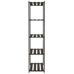 vidaXL Suport depozitare 5 niveluri negru 80x38x170 cm lemn masiv pin vidaXL Suport depozitare 5 niveluri negru 80x38x170 cm lemn masiv pin