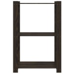 vidaXL Suport depozitare 3 niveluri, negru, 60x38x90cm, lemn masiv pin vidaXL Suport depozitare 3 niveluri, negru, 60x38x90cm, lemn masiv pin