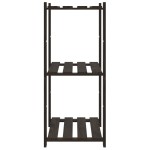 vidaXL Suport depozitare 3 niveluri, negru, 60x38x90cm, lemn masiv pin vidaXL Suport depozitare 3 niveluri, negru, 60x38x90cm, lemn masiv pin