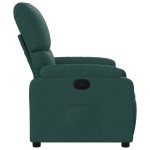 vidaXL Fotoliu rabatabil, verde închis, material textil vidaXL Fotoliu rabatabil, verde închis, material textil
