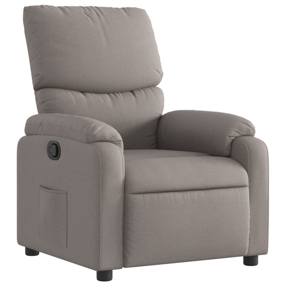 vidaXL Fotoliu rabatabil, gri taupe, material textil