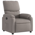 vidaXL Fotoliu rabatabil, gri taupe, material textil