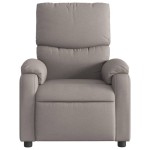 vidaXL Fotoliu rabatabil, gri taupe, material textil