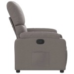 vidaXL Fotoliu rabatabil, gri taupe, material textil