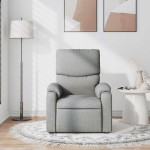 vidaXL Fotoliu de masaj rabatabil, gri deschis, textil