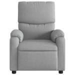vidaXL Fotoliu de masaj rabatabil, gri deschis, textil