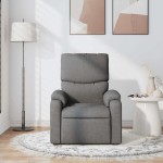 vidaXL Fotoliu de masaj rabatabil, gri închis, material textil