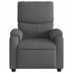 vidaXL Fotoliu de masaj rabatabil, gri închis, material textil
