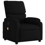 vidaXL Fotoliu de masaj rabatabil, negru, material textil vidaXL Fotoliu de masaj rabatabil, negru, material textil