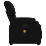 vidaXL Fotoliu de masaj rabatabil, negru, material textil vidaXL Fotoliu de masaj rabatabil, negru, material textil