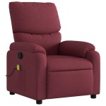 vidaXL Fotoliu de masaj rabatabil, roșu vin, material textil vidaXL Fotoliu de masaj rabatabil, roșu vin, material textil
