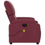 vidaXL Fotoliu de masaj rabatabil, roșu vin, material textil vidaXL Fotoliu de masaj rabatabil, roșu vin, material textil