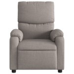 vidaXL Fotoliu de masaj rabatabil, gri taupe, material textil