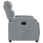 vidaXL Fotoliu rabatabil, gri deschis, material textil