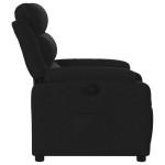 vidaXL Fotoliu rabatabil, negru, material textil vidaXL Fotoliu rabatabil, negru, material textil