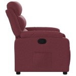 vidaXL Fotoliu rabatabil, roșu vin, material textil vidaXL Fotoliu rabatabil, roșu vin, material textil