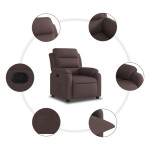 vidaXL Fotoliu rabatabil, maro închis, material textil