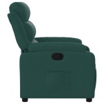 vidaXL Fotoliu rabatabil, verde închis, material textil vidaXL Fotoliu rabatabil, verde închis, material textil