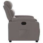 vidaXL Fotoliu rabatabil, gri taupe, material textil