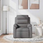 vidaXL Fotoliu de masaj rabatabil, gri închis, material textil