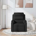 vidaXL Fotoliu de masaj rabatabil, negru, material textil vidaXL Fotoliu de masaj rabatabil, negru, material textil