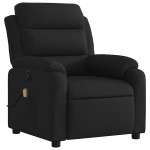 vidaXL Fotoliu de masaj rabatabil, negru, material textil vidaXL Fotoliu de masaj rabatabil, negru, material textil