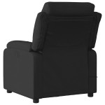 vidaXL Fotoliu de masaj rabatabil, negru, material textil vidaXL Fotoliu de masaj rabatabil, negru, material textil