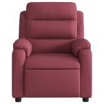 vidaXL Fotoliu de masaj rabatabil, roșu vin, material textil vidaXL Fotoliu de masaj rabatabil, roșu vin, material textil