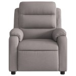 vidaXL Fotoliu de masaj rabatabil, gri taupe, material textil