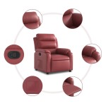 vidaXL Fotoliu rabatabil, roșu vin, piele ecologică vidaXL Fotoliu rabatabil, roșu vin, piele ecologică