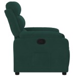 vidaXL Fotoliu rabatabil, verde închis, catifea vidaXL Fotoliu rabatabil, verde închis, catifea