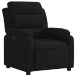 vidaXL Fotoliu rabatabil, negru, catifea vidaXL Fotoliu rabatabil, negru, catifea
